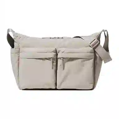 UNIQLO Multi-Pocket Nylon Shoulder Bag Beige