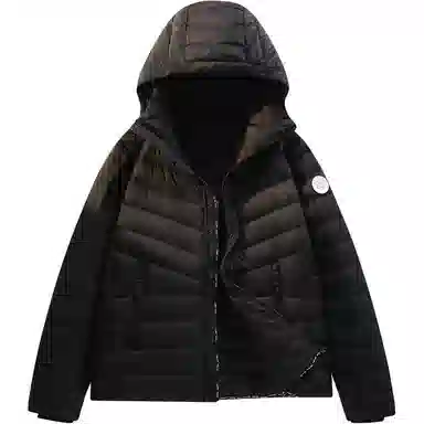 鸭鸭 轻薄休闲保暖连帽短款羽绒服 男女同款