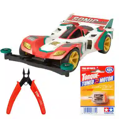 田宫 迷你四驱车 四驱兄弟 星马烈 音速战神/先驱音速/飓风音速/强棒音速 成品模型