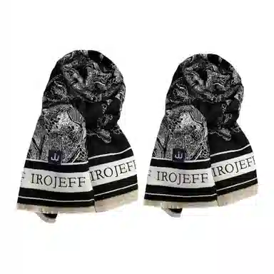 JEANSWEST Landscape Cashmere Scarf Gift Set