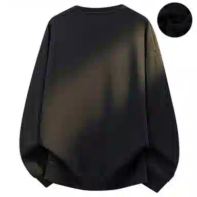 大卫贝肯 美式潮牌重磅纯色曼巴棉文章字母印花设计宽松舒适日常通勤百搭长袖圆领卫衣 男女同款