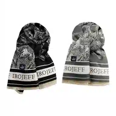 JEANSWEST Landscape Cashmere Scarf Gift Set