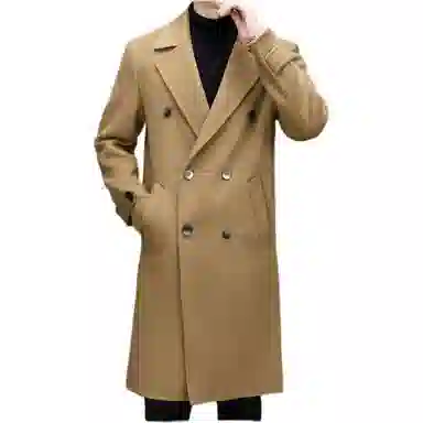 【dme】 秋冬高级感毛呢大衣男羊毛中长款外套过膝妮子呢子非双面羊绒男装 男款