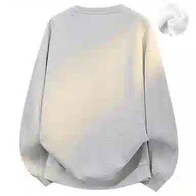 大卫贝肯 美式潮牌重磅纯色曼巴棉文章字母印花设计宽松舒适日常通勤百搭长袖圆领卫衣 男女同款