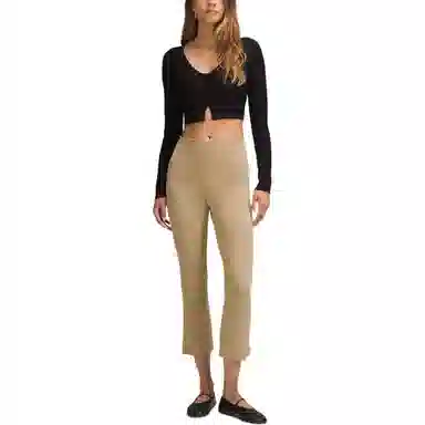 lululemon Ribbed Softstreme Zip-Leg High-Rise Cropped Pants 25"