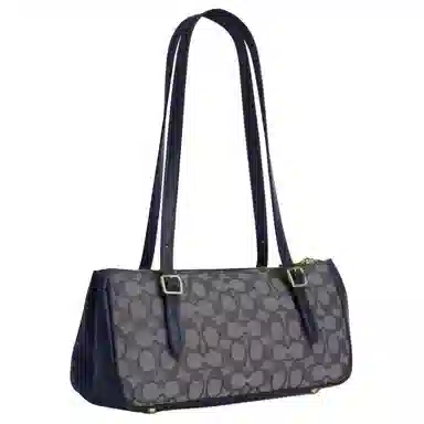 COACH Asher 34 Large Shoulder Bag Blue Gray