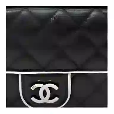 CHANEL 25P Small Lambskin Chain Bag Black