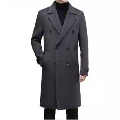 【dme】 秋冬高级感毛呢大衣男羊毛中长款外套过膝妮子呢子非双面羊绒男装 男款