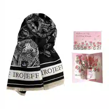 JEANSWEST Landscape Cashmere Scarf Gift Set