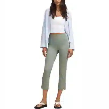 lululemon Ribbed Softstreme Zip-Leg High-Rise Cropped Pants 25"