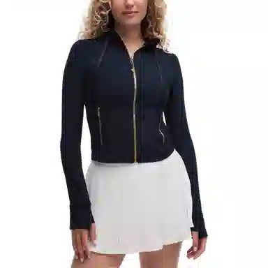 lululemon Hooded Zip Jacket Khaki