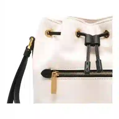 Bally Bar Logo Canvas Bucket Bag