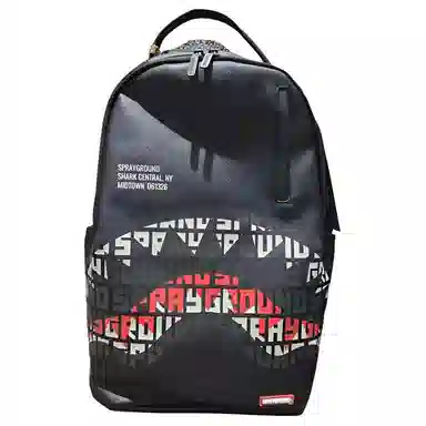 Sprayground PVC Backpack Black Red