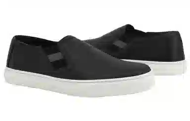 Gucci Leather Slip-On Sneakers Black