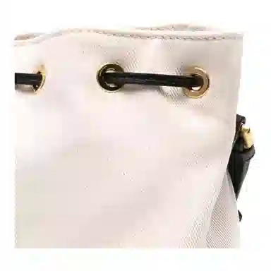 Bally Bar Logo Canvas Bucket Bag