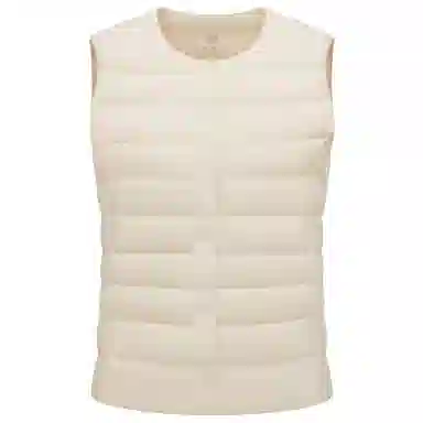 坦博尔 轻薄保暖修身纯色圆领百搭马甲羽绒服 女款