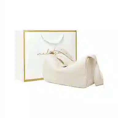 纳兰杜 大容量百搭款高级感时尚通勤实用休闲拉链开合 牛皮 枕头包单肩包斜挎包 大号 女款 黑色/白色/棕色