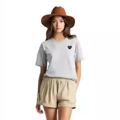 CDG Play SS24 Black Heart Crewneck T-Shirt