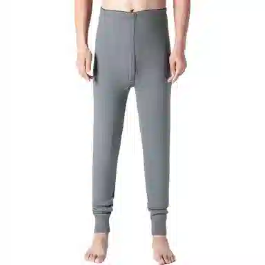 兰缪 青少年加厚摇粒绒新升级高弹修身不紧绷螺纹收口防风抗寒保暖裤 男款