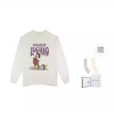 Charlie Luciano Pinocchio Graphic Crewneck White