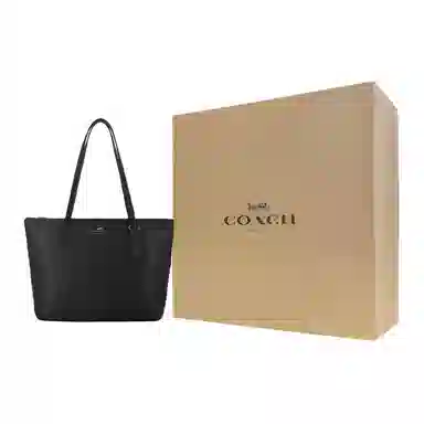 COACH Zip Top Tote 30 Black