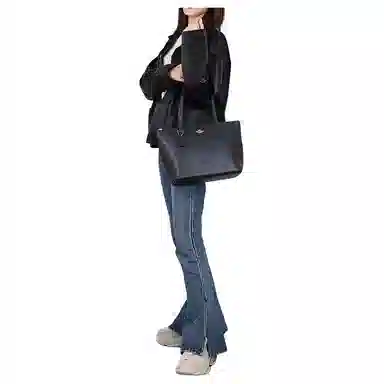 COACH Zip Top Tote 30 Black