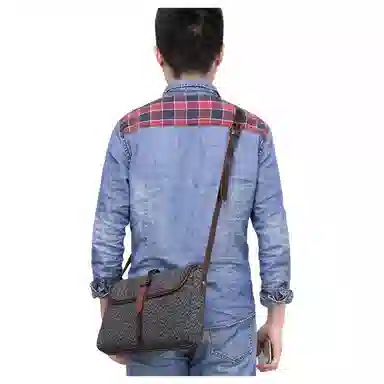 G-FAVOR Canvas Shoulder Bag Black/Army Green