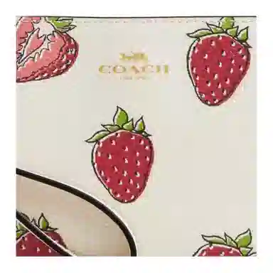 COACH Corner Zip 16 Strawberry Print