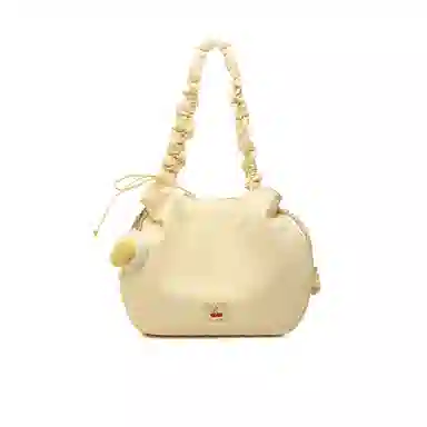 稻草人 褶皱设计小众设计百搭通勤镜子挂件 聚氨酯革 单肩包 常规 女款 多色