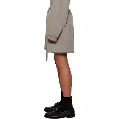 Fear of God Essentials Fleece Soccer Short Oatmeal Grey/Dark Heather