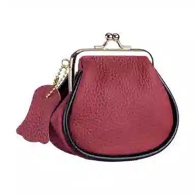 彤彤兔 真皮创意 头层牛皮 零钱包 女款 黑色/酒红色/大象灰色/牛仔蓝色/橙色/土黄色