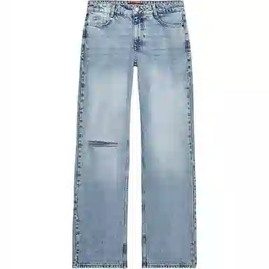 ZARA Z1975 Low Waist Flared Jeans Mid Blue