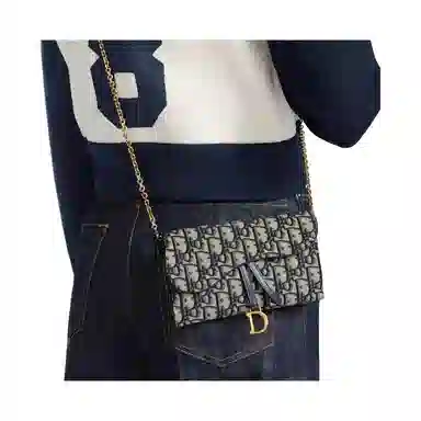 Dior Saddle Oblique Denim Blue