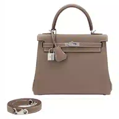 Hermes Kelly 25 Togo Silver