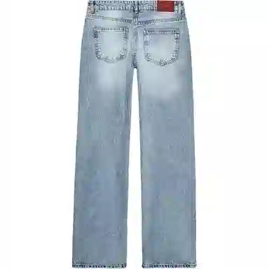 ZARA Z1975 Low Waist Flared Jeans Mid Blue