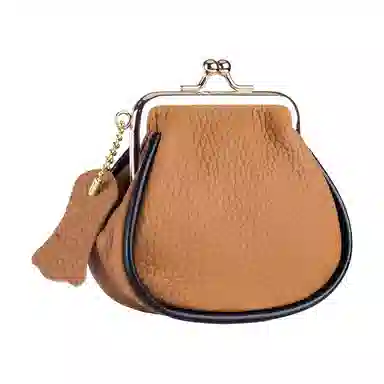 彤彤兔 真皮创意 头层牛皮 零钱包 女款 黑色/酒红色/大象灰色/牛仔蓝色/橙色/土黄色