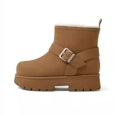 CHARLES&KEITH Suede Platform Ankle Boots