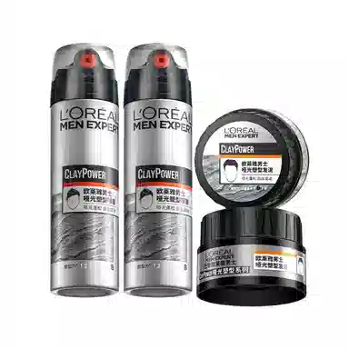 欧莱雅 男士哑光发泥喷雾套装