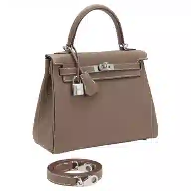 Hermes Kelly 25 Togo Silver