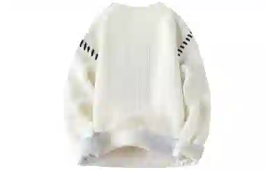 大卫贝肯 美式复古高街基础款圆领套头上衣潮流潮牌休闲宽松内搭打底衫时尚百搭痞帅慵懒风秋冬款长袖毛衣 男女同款