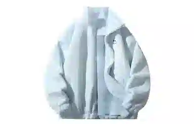 Qnxeey Vintage Embroidered Smile Fleece Jacket