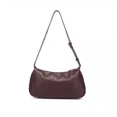 红蜻蜓 高级感学院风通勤百多口袋包工装潮流 牛皮 单肩包 女款 咖啡色/米白色