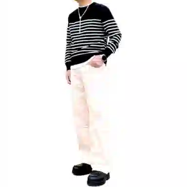UNIQLO Striped Crew Neck Sweater