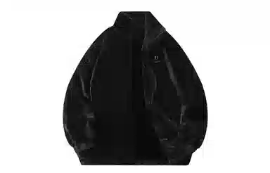 Qnxeey Vintage Embroidered Smile Fleece Jacket