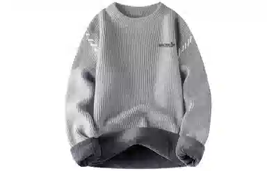 大卫贝肯 美式复古高街基础款圆领套头上衣潮流潮牌休闲宽松内搭打底衫时尚百搭痞帅慵懒风秋冬款长袖毛衣 男女同款