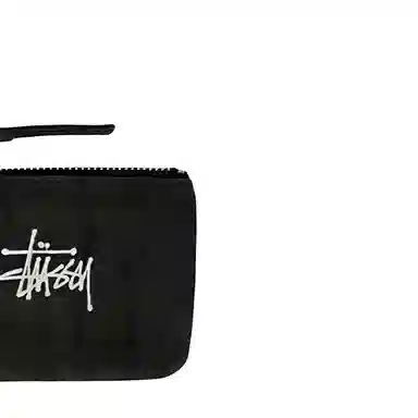 Stussy Classic Logo Canvas Wallet Black