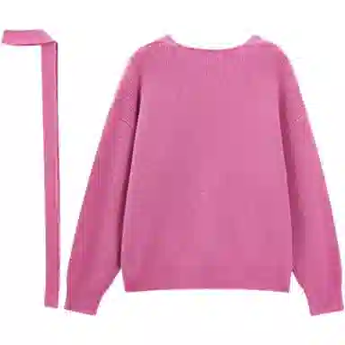 爱依服 甜美宽松通勤常规温柔风针织衫 女款