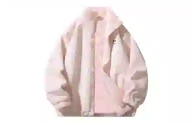 Qnxeey Vintage Embroidered Smile Fleece Jacket