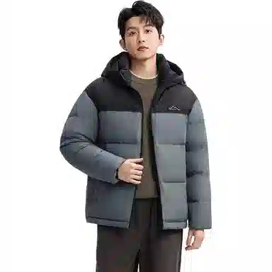 鸭鸭 户外极寒尚韩版休闲百搭拼色短款外套运动保暖可拆卸面包羽绒服 男女同款