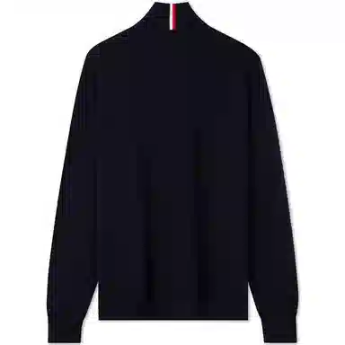 Tommy Hilfiger Cotton Zip-Up Knit Jacket Navy